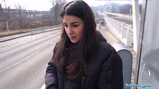 Public Agent Hot creampie climax after outdoor steamy sex session