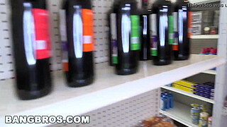 BANGBROS - Slutty 18 yo Teen Ashley Adams Fucked in Mini-Market (bbe14093)