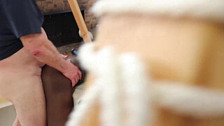 DSC11-5) Beautiful Black Girl does BDSM gets Fucked Doggystyle with Cumshot gives Blowjob plus Nipple and Wax Play