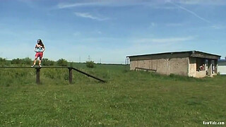 Brunette teen hooks up with an old guy