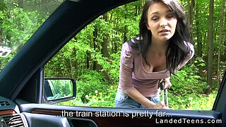 Amateur teen fucking pov outdoor by the road