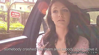 Amateur teen fucking pov outdoor by the road