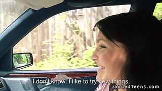 Amateur teen fucking pov outdoor by the road