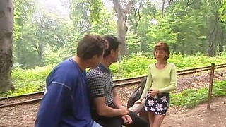 Margot, Anal Threesome in the Railway