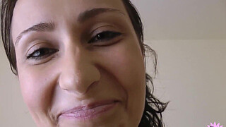 Pregnant Cutie Takes Titty Cumshot