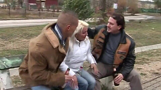 Rough pissing gangbang with an old guy