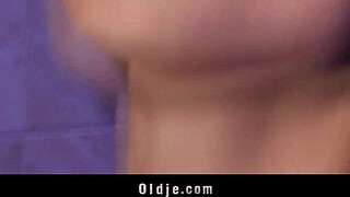 Young horny therapist hard fucking beard old man into the bathroom