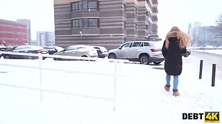 Debt4k. Sexy Rose Wild waitress returns money using her hot body