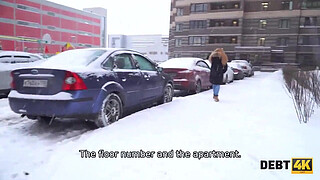 Debt4k. Sexy Rose Wild waitress returns money using her hot body