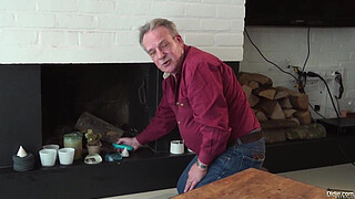 Old and Young Porn - Sweet innocent girlfriend gets fucked by grandpa