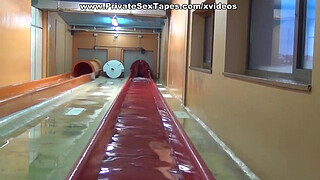 Sexy cutie hot couple porn scenes in the aqua park