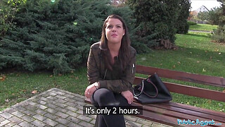 Public Agent Sexy student creampied outdoors