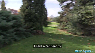 Public Agent Sexy student creampied outdoors