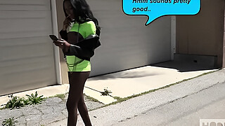 Gorgeous ebony slut Chanel Skye gets her ass pounded rough