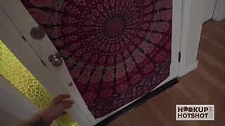 Gorgeous ebony slut Chanel Skye gets her ass pounded rough