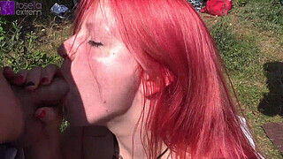 Stepmother and stepdaughter were dirty used by countless men at a bathing lake! Part 1