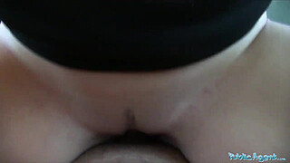 Public Agent Sexy teacher Agnes White fucking in a car for extra Cash