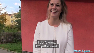 Public Agent Sexy teacher Agnes White fucking in a car for extra Cash