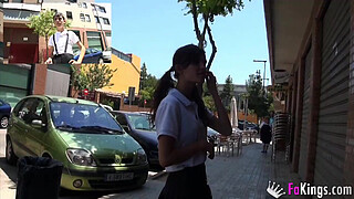 Ainara receives her first fisting from Jordi in a day she won't forget