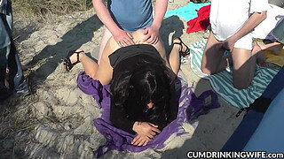 Slutwife Marion gets creampied by plenty of guys