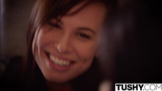 TUSHY Sexy Brunette Aidra Fox Double Penetrated