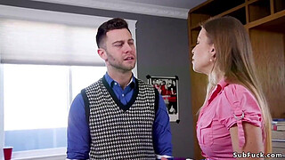 Big cock guy anal fucks big tits mom