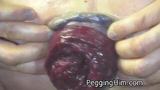 Tall Busty Russian Mistress fucking and fisting her male slave in the ass