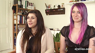 Ersties: Cute German students do it with lots of oil
