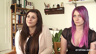 Ersties: Cute German students do it with lots of oil