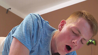 DEVIANTE - Asian MILF with natural big tits helps young man with his stiff erection which won't go soft - accidental creampie and second cumshot facial with busty Asian mom Cristina Miller