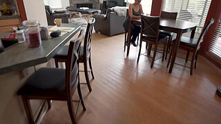 Hot step MOM's Massage For Daughter's Big Dick BOYFRIEND - P2 - WCA Productions POV - Cheating Wife can't keep her eyes off his big white cock as he masturbates in front of her