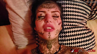 Inked up beauty Amber Luke craves a big cock