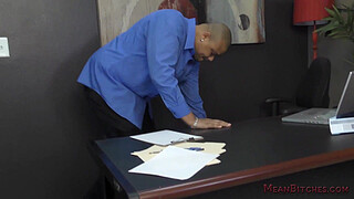 Mean Boss Nina Elle Makes Her Employee Worship Her Ass