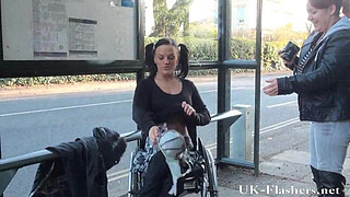 Paraprincess public nudity and handicapped pornstar flashing