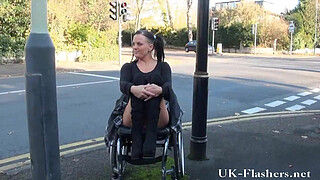 Paraprincess public nudity and handicapped pornstar flashing