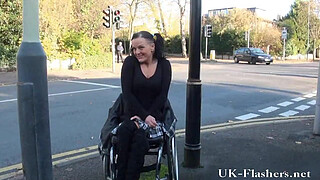 Paraprincess public nudity and handicapped pornstar flashing