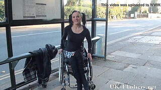Paraprincess public nudity and handicapped pornstar flashing
