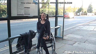 Paraprincess public nudity and handicapped pornstar flashing