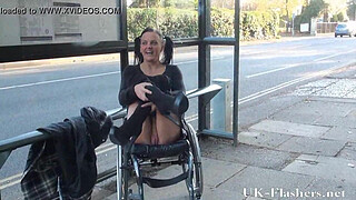 Paraprincess public nudity and handicapped pornstar flashing