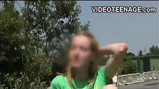 shy teen Karine nude upskirt outdoor