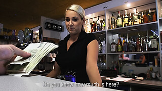 Super gorgeous Lenka gets fucked in pub and receives sticky facial