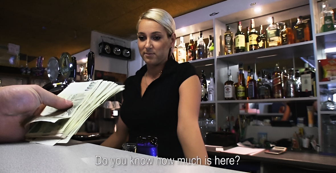 Super gorgeous Lenka gets fucked in pub and receives sticky facial