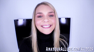 Gabbie Carter Exposes Her Beautiful Big Boobs While Playing With a Big Cock.