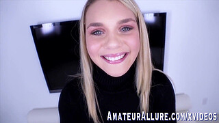 Gabbie Carter Exposes Her Beautiful Big Boobs While Playing With a Big Cock.