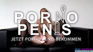 BlondeHexe gets it with a penis pump and cums, German porn actress SOLO