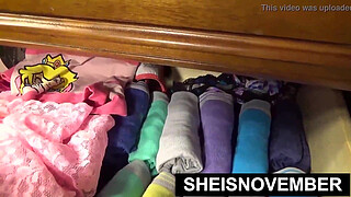 My Horny Stepbrother Snooping Around His Young Stepsister Room Whose Took A Nap, Then Again In The Shower Saggy Tits Out, Cute Busty Black Babe Sheisnovember Is Pressured In Ride Cowgirl Fuck On His Horny Big Cock, Panties Down on Msnovember