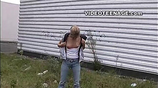 blonde teen nude in public