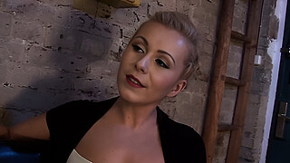 Blonde German Milf has cute feet