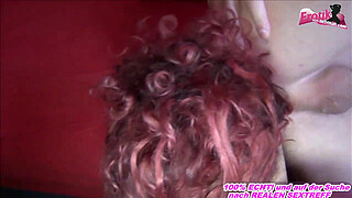 Fat german housewife with red head make userdate with young guy