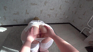 Lesbians with strapon, milf with big ass, first experience POV.